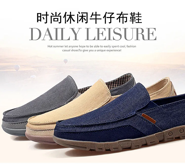 Men old beijing style canvas breathable lace on sale up casual driving shoes