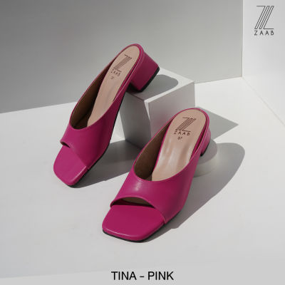 ZAABSHOES รุ่น TINA รองเท้าส้นก้อน 1.5 นิ้ว สี ชมพู (ฺํPINK) ไซส์ 34-44  รองเท้าแตะ รองเท้าไปเที่ยว รองเท้าใส่ที่ทำงาน เน้นหน้ากว้าง พื้นไม่ลื่น