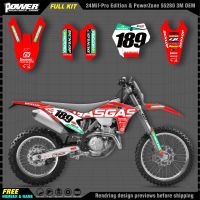 PowerZone Custom Team Graphics Backgrounds Decals Stickers Kit For GASGAS 2021 2022 2023 EC MC 006