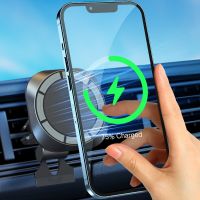 15W Car Magnetic Wireless Charger Holder for macsafe iPhone 14 13 pro max mini Air Vent Car Phone Holder Stand Fast Car Charging Car Chargers