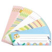 75Pcs Exercise Book Labels Desk Nameplate Name Plate, Can Be Written On, Self-Adhesive Stickers Made of Adhesive Paper