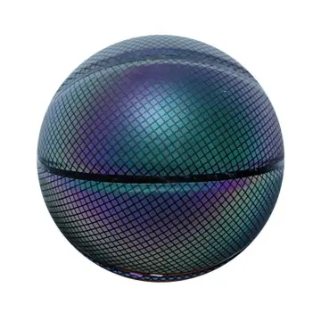 Colorful Holographic Reflective Basketball Ball PU Leather Night Game  Street Game Glowing Basketball Sports Luminous Basketball