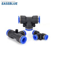 ❦⊙ 5/20/50Pcs PE Pneumatic Fitting Plastic Connector 4/6/8/10/12/14/16mm Air Water Hose Tube T-type Tee Push in Quick Connectors