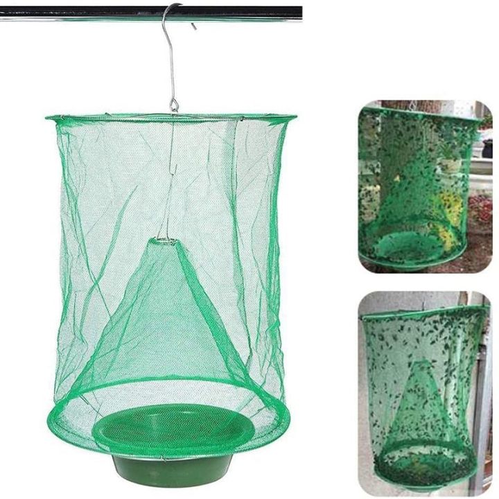 fly-catcher-foldable-hanging-fly-trap-insect-bug-cage-mesh-net-trap-catching-capturing-mosquito-for-ranch-farm-garden-outdoor