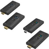 1080P 4K USB ไร้สายตัวต่อขยาย HDMI เครื่องส่งสัญญาณเสียงและวิดีโอและตัวรับสัญญาณร่วมแสดงสำหรับกล้องแล็ปท็อป PC ถึงจอทีวี100เมตร