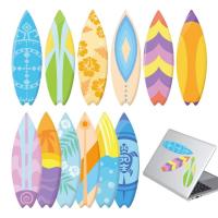 Surfboard Stickers Surfboard Beach Themed Stickers Decals Cute and Colorful Surfboard Decor Party Favors Wall Window Laptop Bumper Stickers elegantly