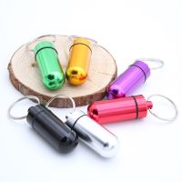 【CW】❣  Aluminum Pill Bottle Cache Drug Holder With Key-Chain