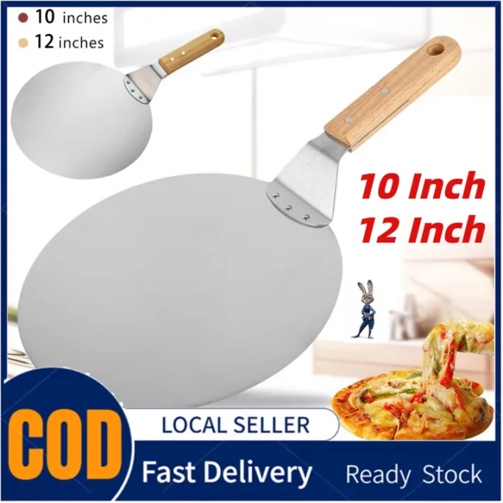 【COD+Local Delivery】Round Stainless Steel Nonstick Pizza Paddle