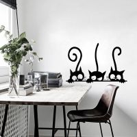 Lovely Cat Wall Sticker Animals Vinyl Decal Nursery Decor Kids Bedroom Decoration Writing Desk Art Mural Creative Funny