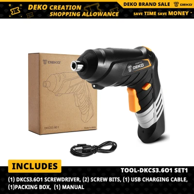 DEKO DKCS3.6O1 S1/S2/S3ไขควงไฟฟ้าไร้สายผลกระทบKeyless Chuckชาร์จB *
Atteryมินิไขควงสำหรับงานไม้