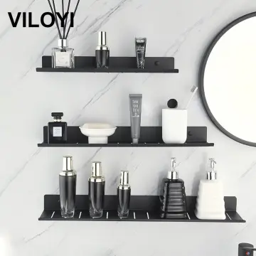 LAIGOO Floating Shelf Adhesive Wall Mounted Non-Drilling, U Bathroom  Organizer Display Picture Ledge Shelf for Home Decor/Kitchen/Bathroom