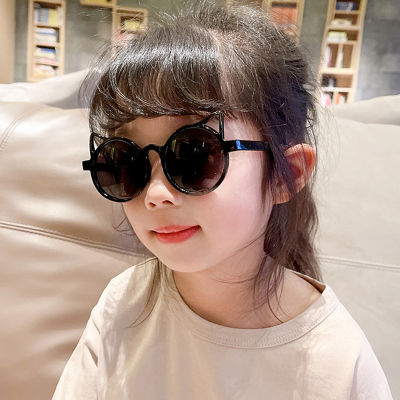 ใหม่เวอร์ชั่นเกาหลีของเด็กน่ารักรอบแว่นกันแดดแฟชั่นหูแมวเด็กชายและเด็กหญิงอาทิตย์แว่นตาแว่นตาเด็ก
