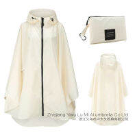 เสื้อกันฝน Trench Women Men Waterproof Rainwear Girl S Raincoat Poncho Cloak Beige Black