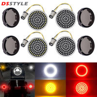 DSstyles ไฟหน้า81LED หลังรถสัญญาณไฟเลี้ยว LED 1157ชุดที่หุ้มเลนส์หลอดไฟสว่างพิเศษไฟสัญญาณรถจักรยานยนต์