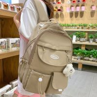 Girl Laptop High Capacity School Bag Women khaki Kawaii Book Bag Fashion Female Nylon College Backpack Ladies Cute Travel Trendy