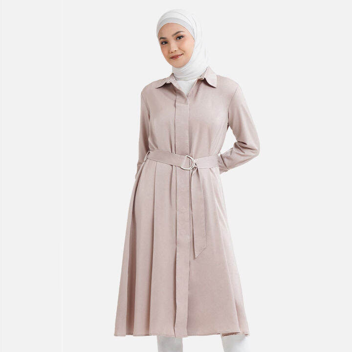 Kemeja Tunic Lengan Panjang Aubrielle Navy