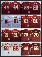 ชุดรักบี้ Washington Redskins Hall of Fame 21 MN ชุดกีฬาเรโทรเจอร์ซีย์ชายระดับตำนาน