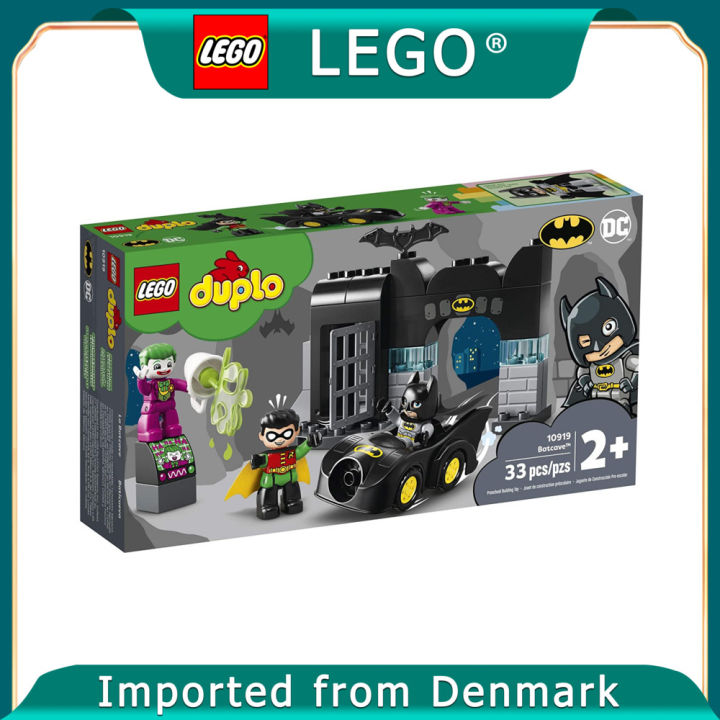 Original LEGO trẻ em Lego DUPLO Batman Batcave 10919; Batman, Robin, Joker  và Batmobile; món quà