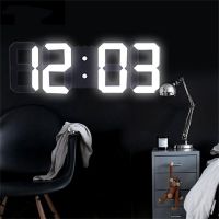 ZZOOI 3D Large LED Digital Wall Clock Date Time Celsius Nightlight Display Table Desktop Clocks Alarm Clock From Living Room