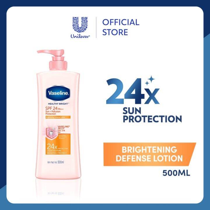 Vaseline Healthy Bright SPF24 Sun Pollution Lotion 500ml | Lazada PH