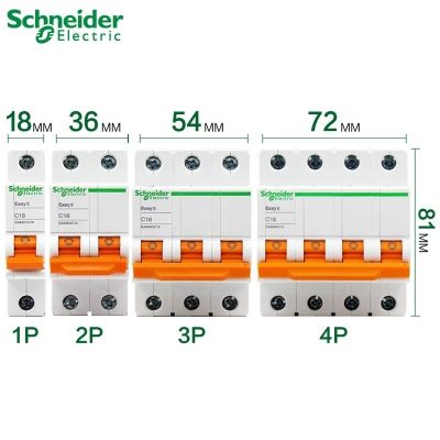 Schneider electric Mini Disjuntor Easy 9 breaker EA9AN circuit 1p 2p 3p 4p C type 6A 10A 16A 20A 25A 32A 50A 63A AC EA9AN