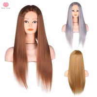 Female Wig Head Model Hair Training Mannequin Head with Holder for Haircut Salon dv