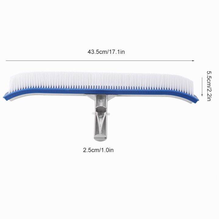 new-hot-quan59258258-18in-สระว่ายน้ำที่จับอลูมิเนียมอุปกรณ์ทำความสะอาดแปรงลบรอยเปื้อนบนผนังสำหรับบ่อน้ำสปาน้ำพุร้อนที่ทำความสะอาดสระว่ายน้ำที่ทำความสะอาด