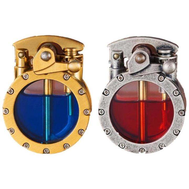 Vintage Trench Lighters Retro Round Kerosene Lighter Retro Round