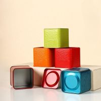 Small Storage Container Candy Storage Box Mini Portable Tin Box Jewelry Storage Can Solid Color Storage Jar