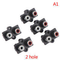 GNStore[COD] 5pcs 2/4 Hole RCA FEMALE STEREO AUDIO JACK AV AUDIO INPUT SOCKET CONNECTOR