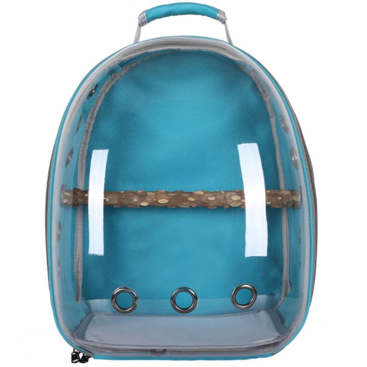 กระเป๋าเป้สะพายหลังสำหรับใส่นก-กระเป๋าเป้สะพายหลังแบบระบายอากาศได้สำหรับเดินทางกระเป๋านกแก้วกรงพร้อมที่เกาะไม้