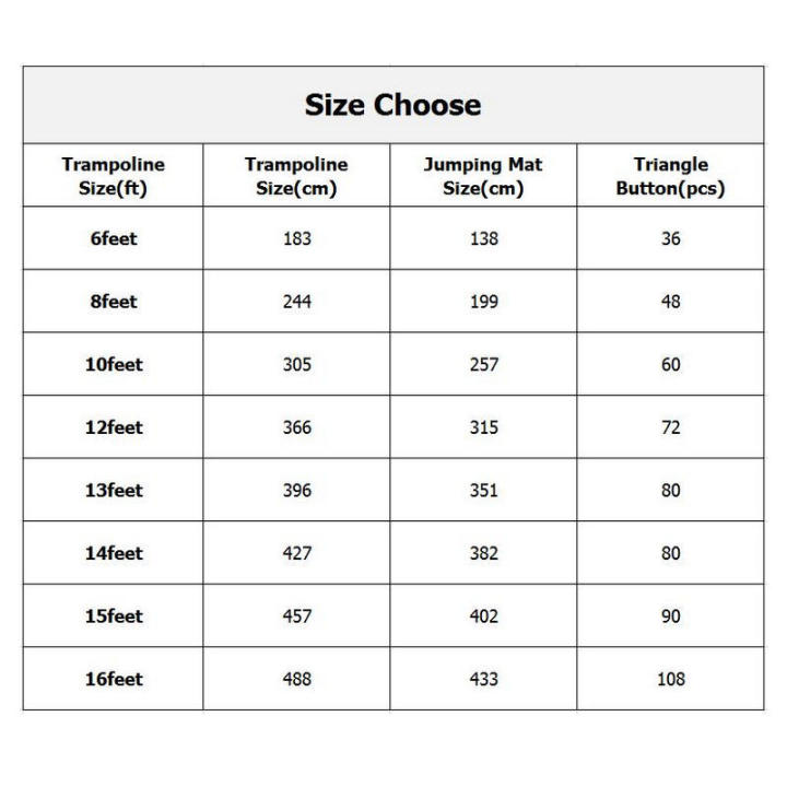 แผ่นกระโดดสำหรับแทรมโพลีน-nsbk53eemmt-เปลี่ยนได้สำหรับทุกยี่ห้อขนาดเฟรม6ฟุต-ไม่รวมสปริง16ft