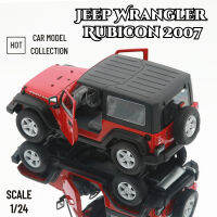 1:24ชั่งจำลองรถรุ่นขนาดเล็กรถจี๊ปแรงเลอร์ Rubicon 2007 SUV D Iecast สะสมเครื่องประดับของขวัญของเล่นสำหรับเพื่อนชาย