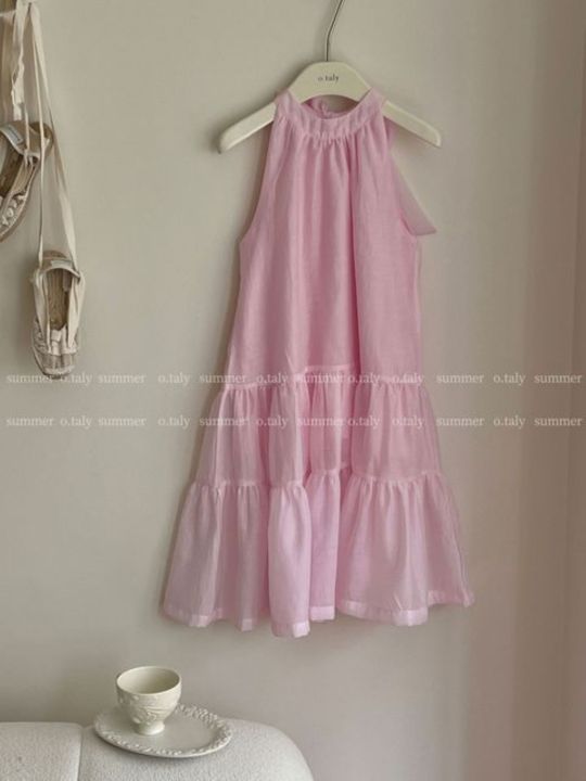 honeycherry-summer-new-girls-sleeveless-camisole-dress-sweet-fashion-bow-vest-mesh-long-dress-flower-girl-dresses