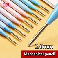 Deli Mechanical Pencil 2.0mm lead HB 2B Drawing Writing Activity Pencils led pencils for school With lead pencil knife