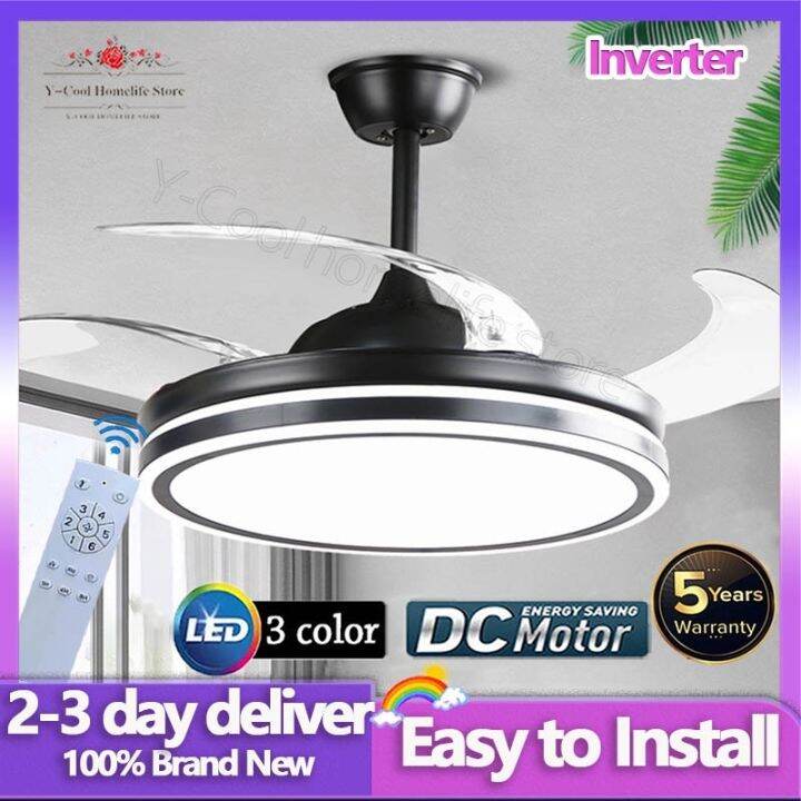 Ceiling Fan Light Remote Control 42‘’ Industrial Ceiling Lamp Nordic