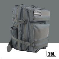 25L/45L เมตรกระเป๋าเดินทางตั้งแคมป์กลางแจ้งกระเป๋าสะพายหลังสำหรับเดินทางผู้ชายผู้หญิง900D เดินป่าผ้าอ๊อกซ์ฟอร์ดเป้ล่าสัตว์