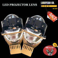 ชุดเลนส์ไฟหน้า LED Retrofit เครื่องฉายกำลังสูง55W 5800K(2ชิ้น)