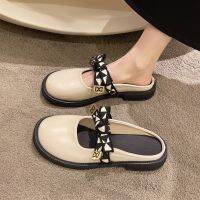 Baotou half slippers for women 2023 new summer sandals flat soft-soled sandals super popular Muller slip-ons 【JYUE】