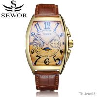 ⌚ นาฬิกา Sewor man watches all automata hollow out machinery male table leisure men watches the tourbillon mechanical watches