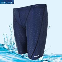 HOT★BaNFeI Professional Swimming Shorts men Waterproof Competition Swim Trunks Training Suit swimwear pant half to knee