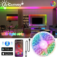 แถบไฟ LED RGB 5050 5V,ไฟ Led แสง1ม.-20ม. Alexa Wifi เทปยืดหยุ่น LED ริบบิ้นไดโอดสำหรับตกแต่งห้องไฟแบคไลท์สำหรับทีวี