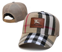 หมวกผ้าฝ้าย Burbery หมวกเบสบอลธรรมดาหมวกเบสบอลหมวกตาข่าย
