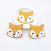 10Pcs 50*42mm Padded Cloth Printing Fox Handmade Appliques for DIY Clothes Hat Leggings Sewing Patches Headwear Decor Accessory Sewing Machine Parts