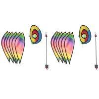 2PCS Balloon Wind Spinner Striped Windsock Balloon Yard Decor Spiral Balloon Windmill