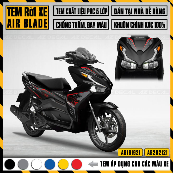 Tem Rời Xe Air Blade Mẫu Logo AB Chế | AB21 | Decal Chế Xe Máy AB ...