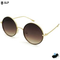 DRH แว่นกันแดด ALP Sunglasses  แถมกล่องและผ้าเช็ดเลนส์ UV 400 Round Style รุ่น ALP-SN0048 แว่นตาแฟชั่น  แว่นตากันแดด