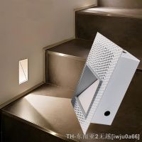 hyfvbujh✈ Indoor Frameless Lights Sensor Stair Stairway Hallway Lamp Embedded Wall Night Footlights