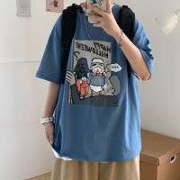 CODLiang Te 3 colors Summer new 【M-8XL150KG can be worn】Short sleeve T-shirt Street hip hop style Mens casual T-shirt Trendy cartoon print T-shirt oversized T-shirt