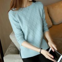 z74nfyx ผู้หญิงเสื้อกันหนาวฤดูใบไม้ร่วง2021ใหม่ Pullover สเวตเตอร์ผู้หญิงสไตล์เกาหลีรุ่นแขนยาวคอกลมเสื้อเชิ้ตแบบปล่อยชาย